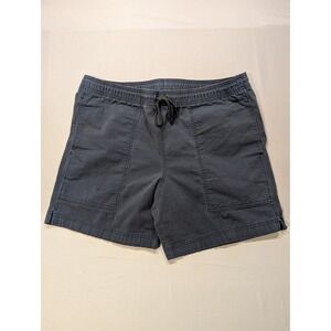 Filson Mens Large Dry Fall Stretch Cotton Elastic Waist Drawstring Shorts Blue